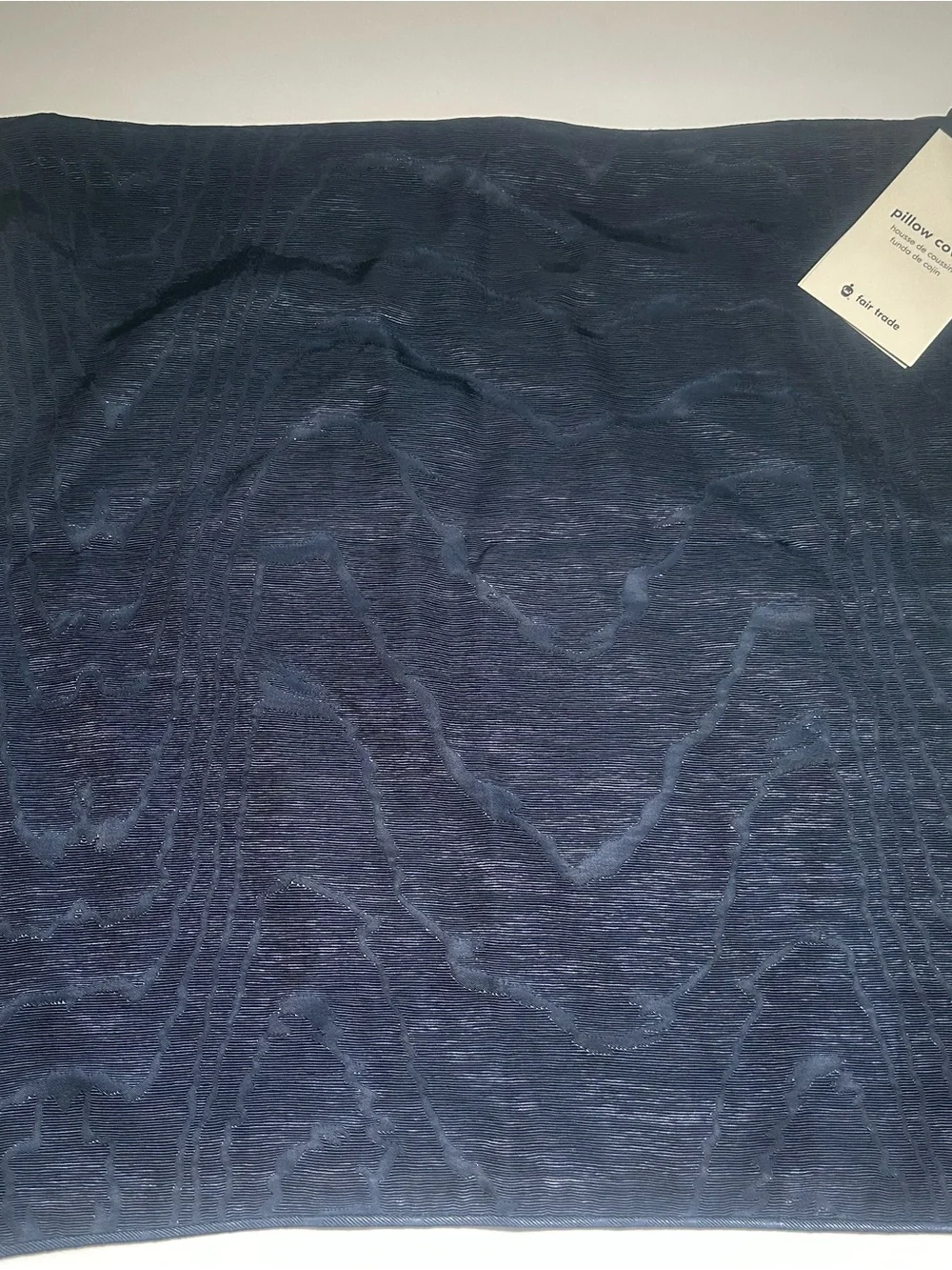 West Elm Fair Trade Textured Navy Blue Pillow Cover NWT Cozy Home Decor Living